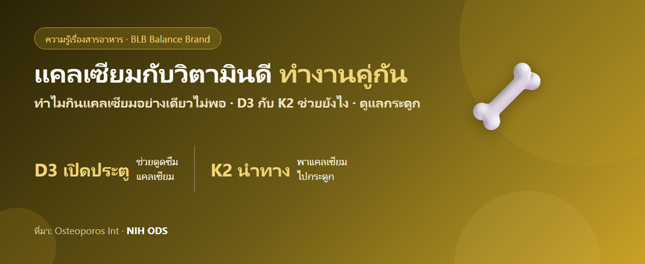 แคลเซียมกับวิตามินดี : ทำงานคู่กันดูแลกระดูกยังไง และกินแคลเซียมเยอะพอไหม