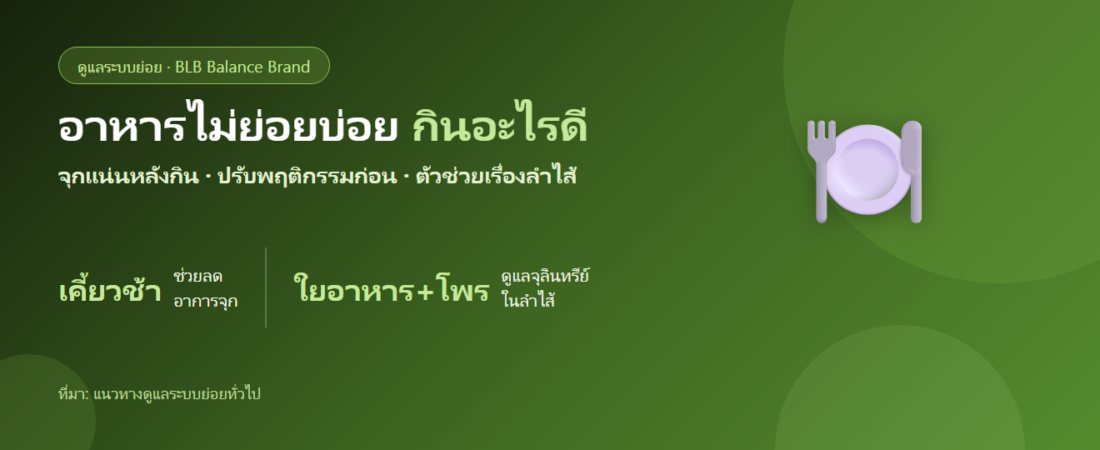 อาหารไม่ย่อยบ่อย จุกแน่นหลังกิน กินอะไรดี? ตัวช่วยดูแลระบบย่อย