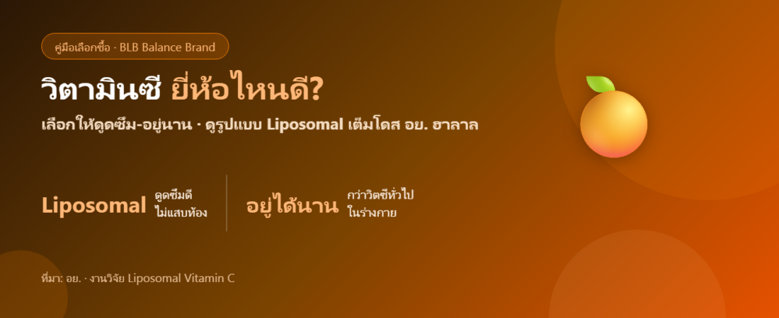 วิตามินซี ยี่ห้อไหนดี 2026? เลือกอย่างไรให้ดูดซึมดี ไม่แสบท้อง
