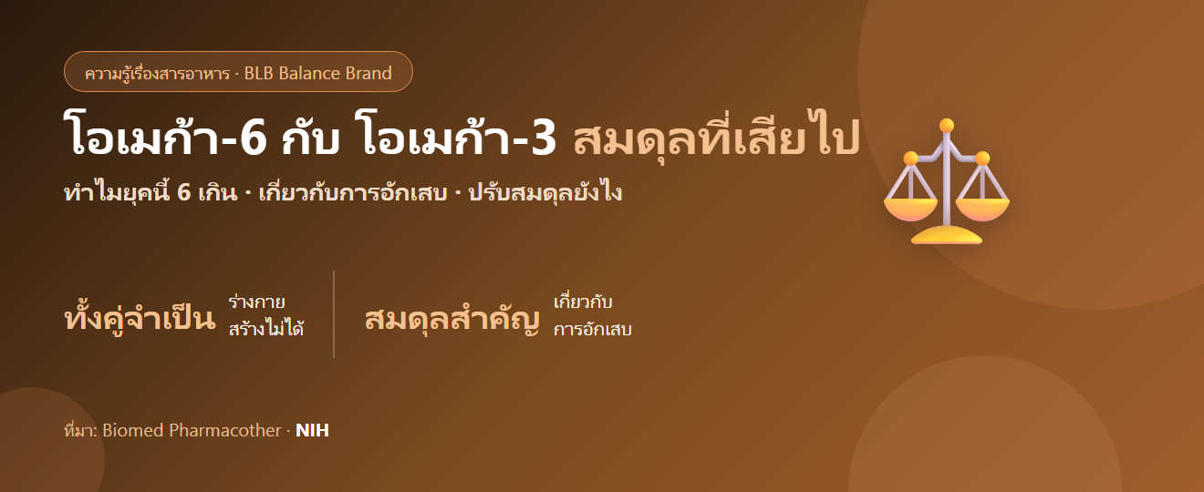 โอเมก้า-6 กับ โอเมก้า-3 : สมดุลที่คนยุคนี้เสียไป และทำไมสำคัญต่อการอักเสบ