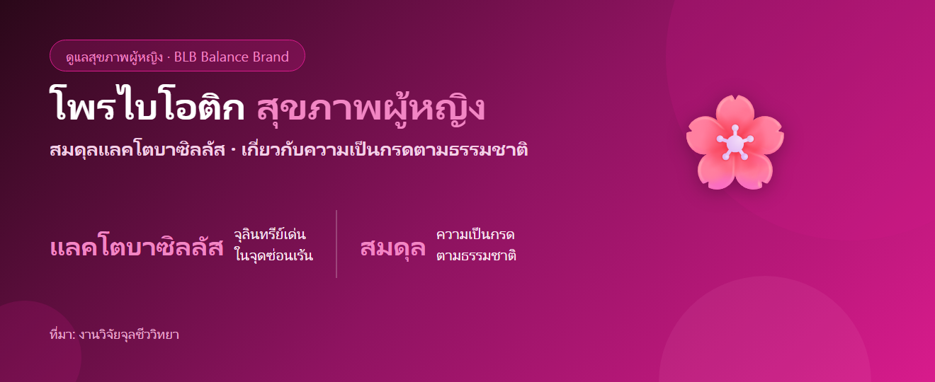 โพรไบโอติกกับสุขภาพจุดซ่อนเร้นผู้หญิง: สมดุลจุลินทรีย์ที่หลายคนมองข้าม
