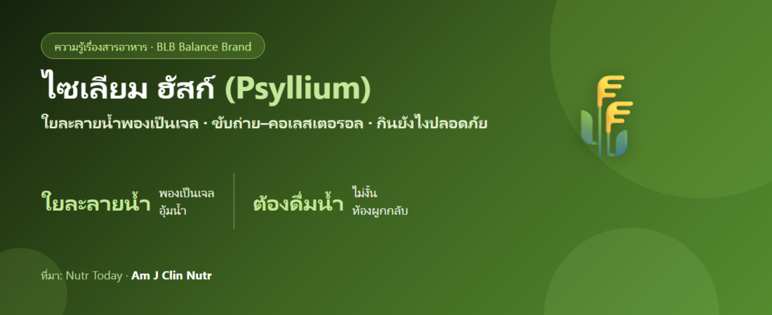 ไซเลียม ฮัสก์ (Psyllium) คืออะไร? ใยอาหารละลายน้ำกับการขับถ่ายและคอเลสเตอรอล