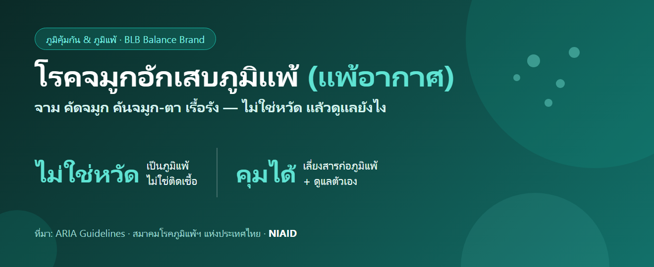 โรคจมูกอักเสบภูมิแพ้ (แพ้อากาศ) : จาม คัดจมูก เรื้อรัง ต่างจากหวัดยังไง และดูแลตัวเองอย่างไร