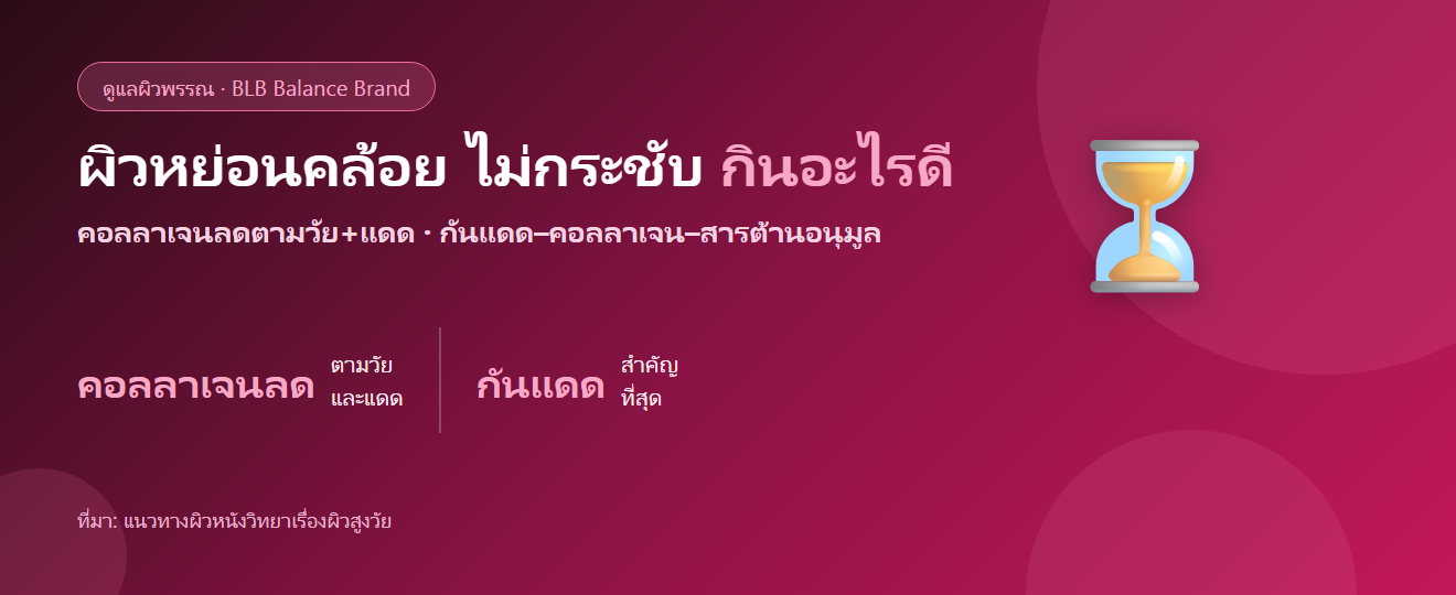 ผิวหย่อนคล้อย ไม่กระชับ ริ้วรอยเริ่มมา กินอะไรดี? ดูแลความยืดหยุ่นจากภายใน