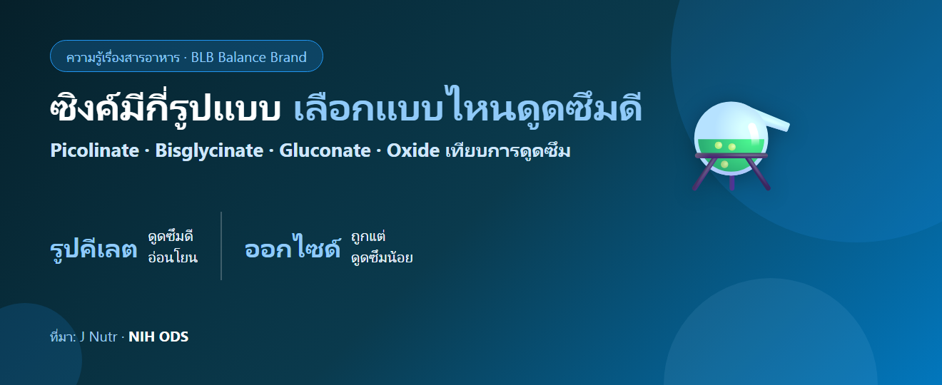 ซิงค์มีกี่รูปแบบ? Picolinate, Gluconate, Bisglycinate เลือกแบบไหนดูดซึมดี