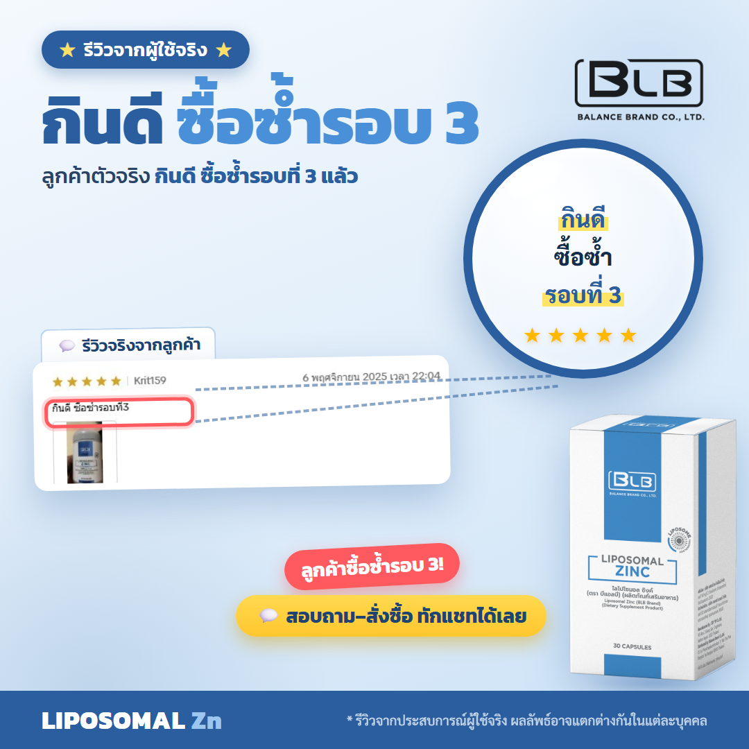 รีวิว Lipo Zn ซื้อซ้ำ