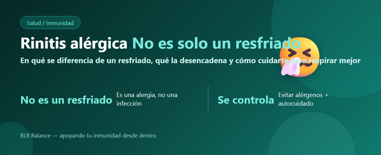 Rinitis alérgica (alergia al aire) — Causas y autocuidado | BLB Balance