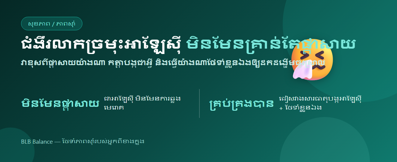 ជំងឺរលាកច្រមុះអាឡែស៊ី (អាឡែស៊ីនឹងខ្យល់អាកាស) — មូលហេតុ និងការថែទាំខ្លួនឯង | BLB Balance