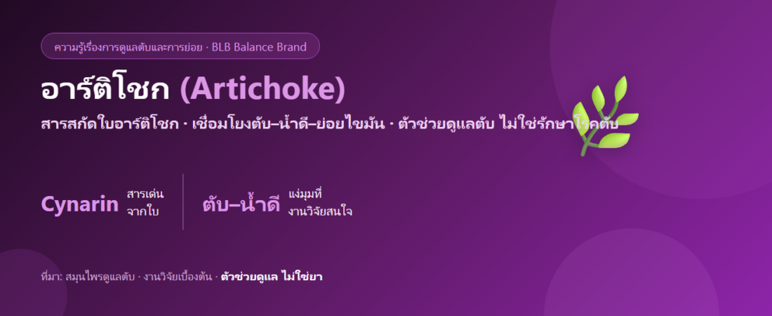อาร์ติโชก (Artichoke) กับตับ น้ำดี และการย่อยไขมัน