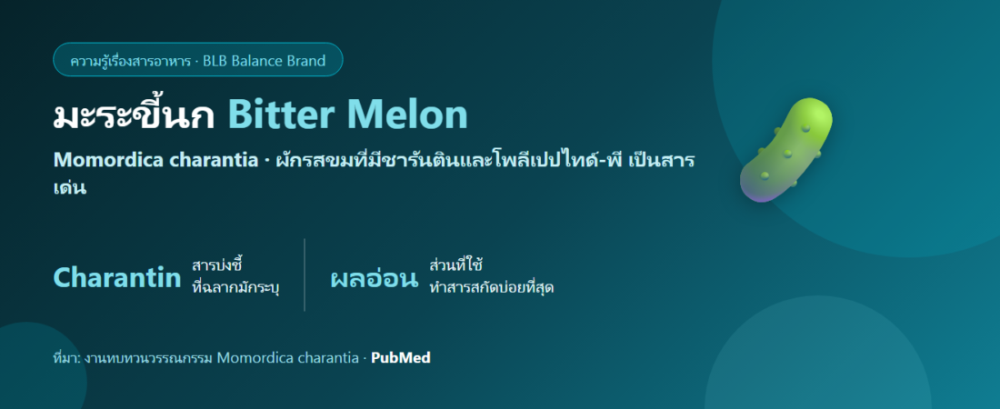 มะระขี้นก (Bitter Melon) คืออะไร? สารชารันติน งานวิจัยเรื่องน้ำตาล และข้อควรระวังที่สำคัญ