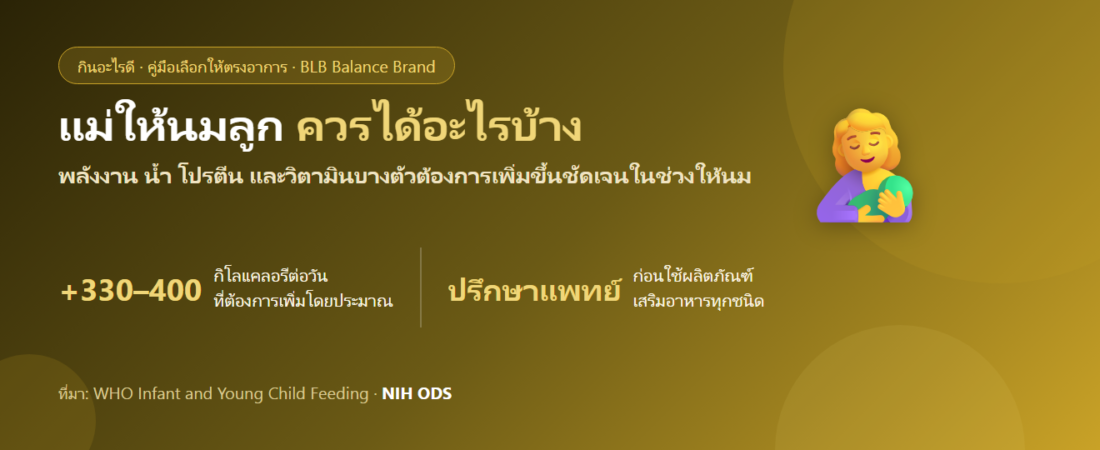 แม่ให้นมลูก ควรได้สารอาหารอะไรบ้าง? กินอย่างไรให้พอทั้งแม่และลูก