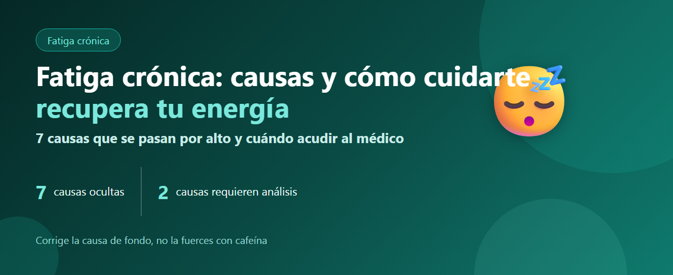 Fatiga crónica: causas y cómo cuidarte