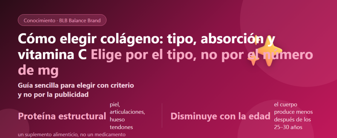 Cómo elegir colágeno: tipo, absorción y vitamina C | BLB