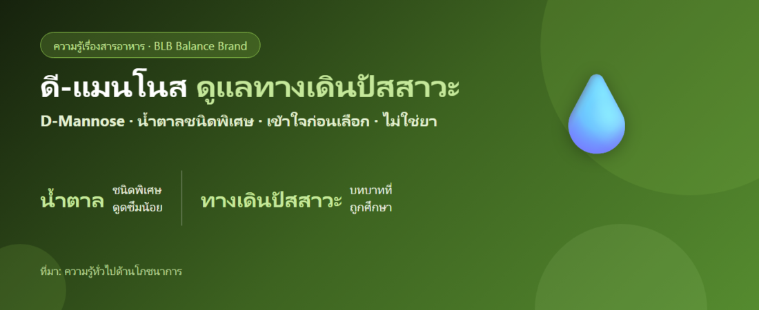 ดี-แมนโนส (D-Mannose) คืออะไร? น้ำตาลที่ถูกพูดถึงเรื่องทางเดินปัสสาวะ