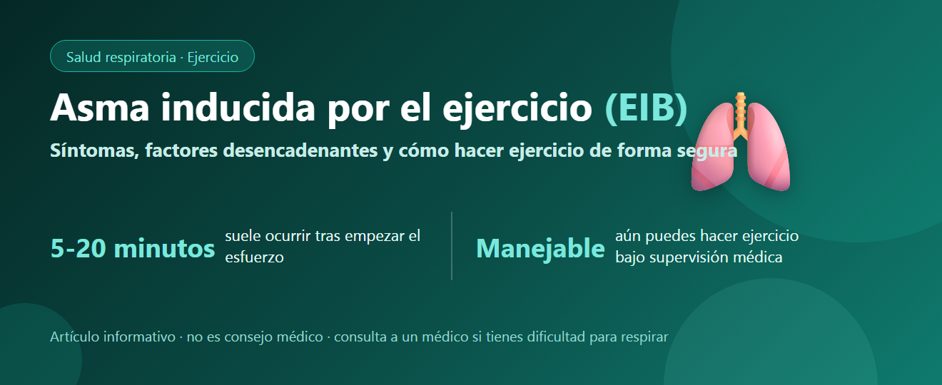 Asma inducida por el ejercicio (EIB): síntomas, factores desencadenantes y cómo hacer ejercicio de forma segura
