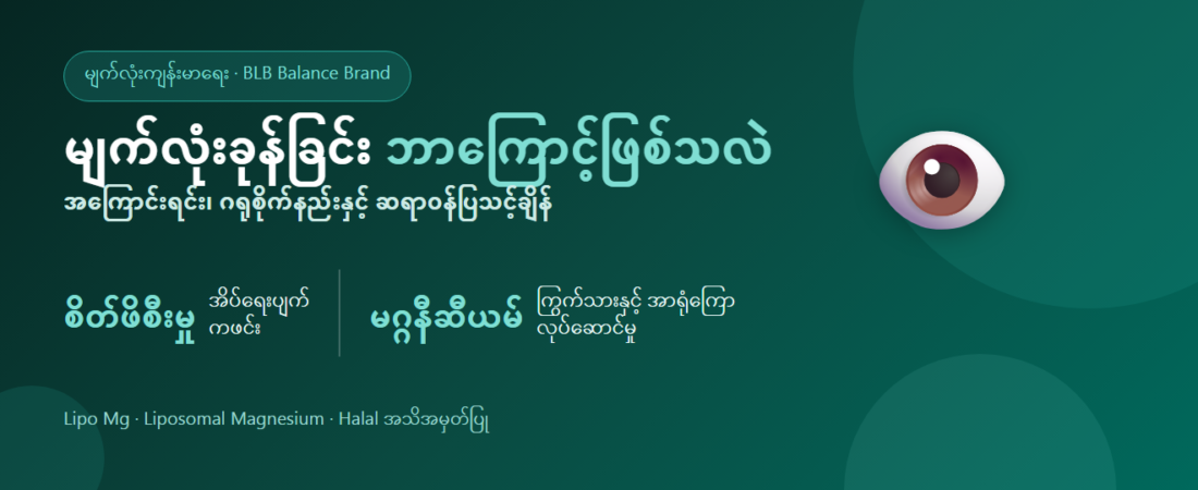 မျက်လုံးခုန်ခြင်း ဘာကြောင့်ဖြစ်သလဲ — အကြောင်းရင်း၊ ဂရုစိုက်နည်းနှင့် ဆရာဝန်ပြသင့်သည့်အချိန်
