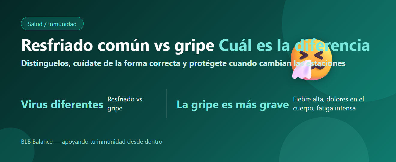 Resfriado común vs gripe — Cuál es la diferencia? | BLB Balance