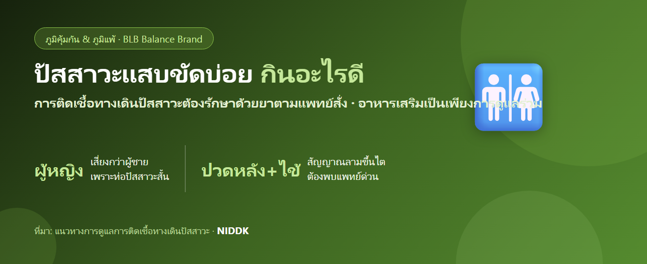 ปัสสาวะแสบขัด กระเพาะปัสสาวะอักเสบบ่อย กินอะไรดี? สิ่งที่ช่วยได้จริงกับสิ่งที่ต้องใช้ยา