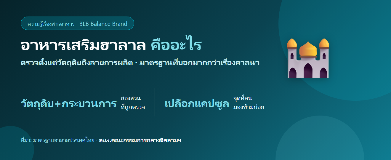 อาหารเสริมฮาลาลคืออะไร? ตรวจอะไรบ้าง และทำไมคนไม่ใช่มุสลิมก็มองหา