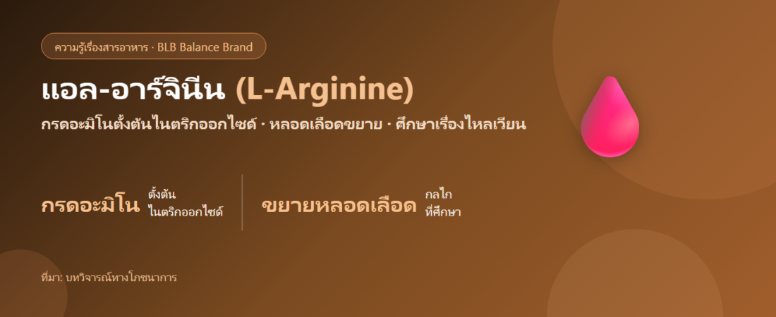 แอล-อาร์จินีน (L-Arginine) คืออะไร? กรดอะมิโนกับไนตริกออกไซด์และการไหลเวียน