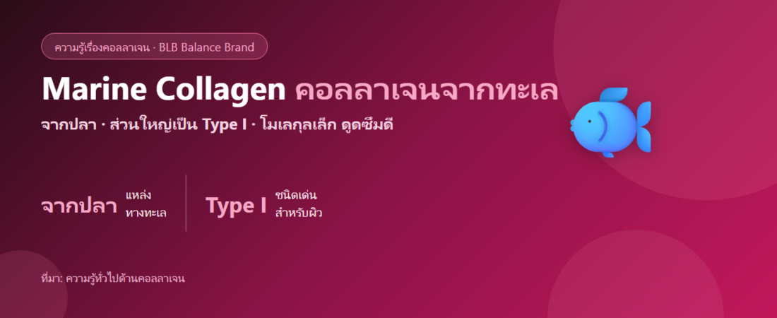คอลลาเจนจากทะเล (Marine Collagen) คืออะไร? ดูดซึมและดูแลผิว