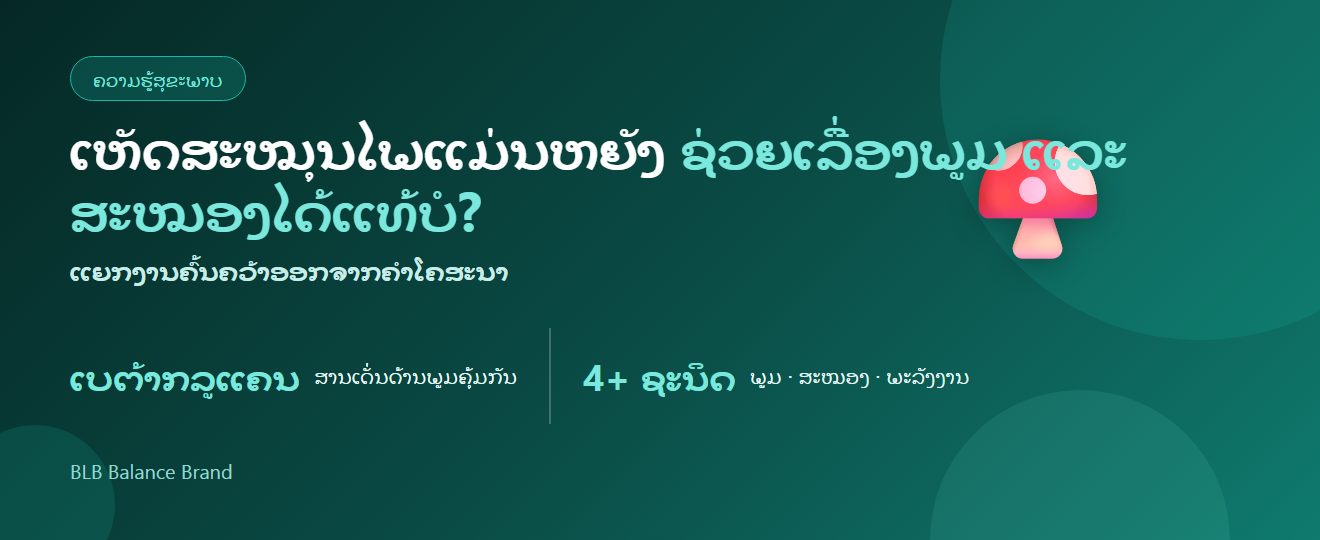 ເຫັດສະໝຸນໄພແມ່ນຫຍັງ? ຊ່ວຍເລື່ອງພູມ ແລະ ສະໝອງໄດ້ແທ້ບໍ — reishi, lion’s mane, cordyceps ອະທິບາຍລະອຽດ