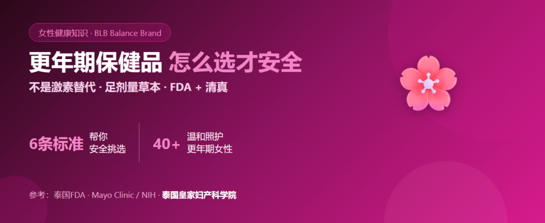 更年期保健品怎么选才安全？6条标准一次看懂 | BLB Y