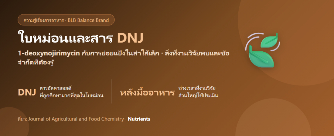 ใบหม่อน (Mulberry Leaf) และสาร DNJ คืออะไร? พืชพื้นบ้านไทยกับงานวิจัยเรื่องน้ำตาลหลังมื้ออาหาร