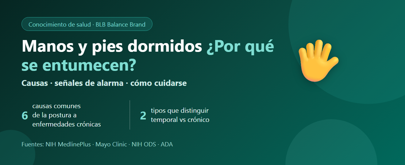 Manos y pies dormidos: causas, señales de alarma y cómo cuidarse