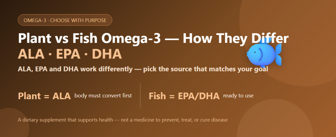 Plant vs Fish Omega-3: What’s the Difference? (ALA · EPA · DHA) | BLB