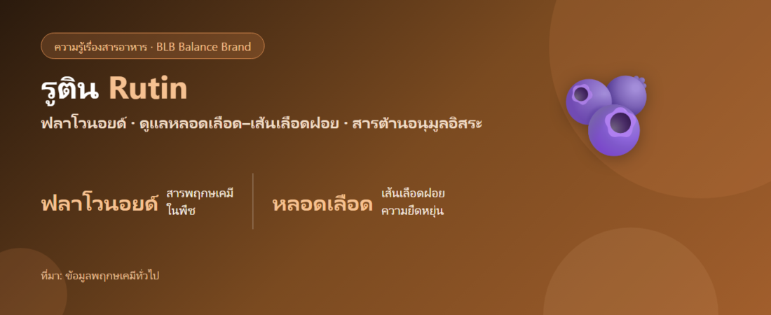 รูติน (Rutin) คืออะไร? ฟลาโวนอยด์กับการดูแลหลอดเลือดและเส้นเลือดฝอย