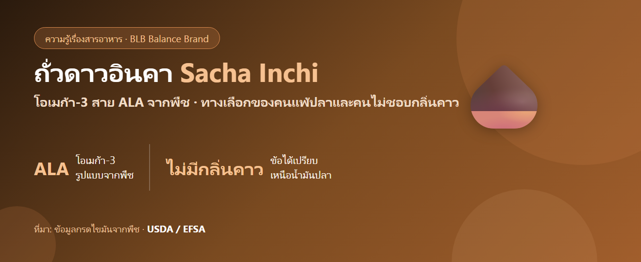 ถั่วดาวอินคา (Sacha Inchi) คืออะไร? แหล่งโอเมก้า-3 จากพืชที่คนแพ้ปลามองหา