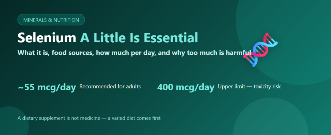 Selenium: Benefits, Food Sources, and How Much Per Day (and Why Too Much Is Harmful)