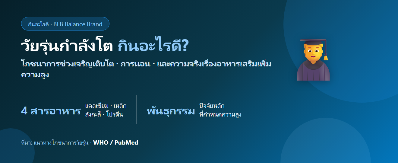 วัยรุ่นกำลังโต กินอะไรดี? โภชนาการช่วงเจริญเติบโตที่พ่อแม่มักมองข้าม