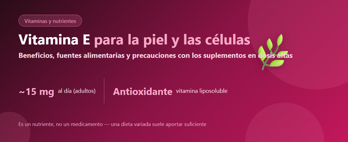 Vitamina E: beneficios, fuentes alimentarias y precauciones