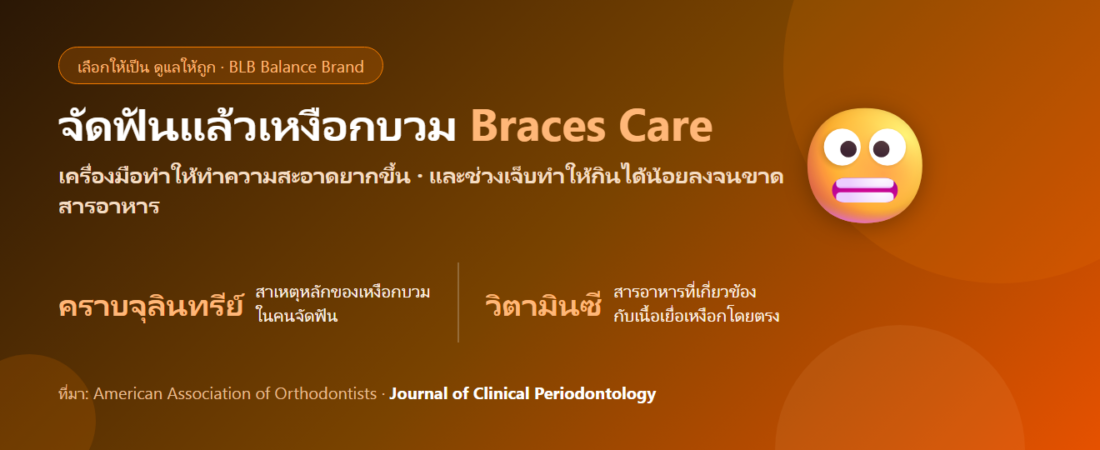 จัดฟันอยู่ เหงือกบวม เคี้ยวลำบาก กินอะไรดี? ดูแลเหงือกและสารอาหารที่มักขาดช่วงจัดฟัน
