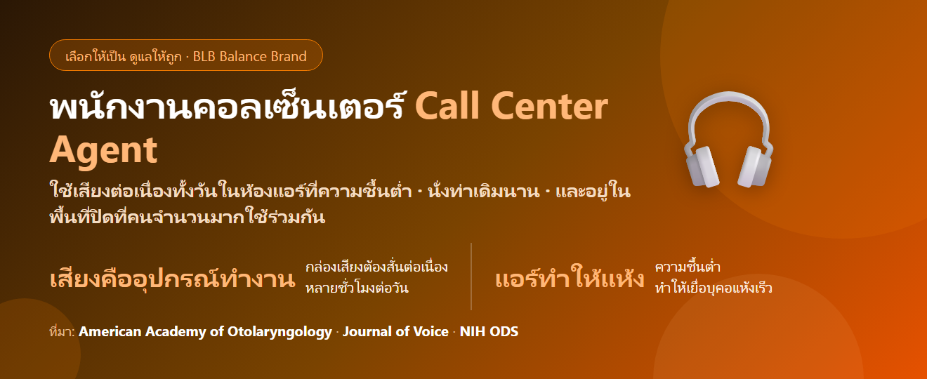 พนักงานคอลเซ็นเตอร์ พูดทั้งวันจนคอแห้งเสียงล้า กินอะไรดี? ดูแลลำคอและภูมิของคนใช้เสียง