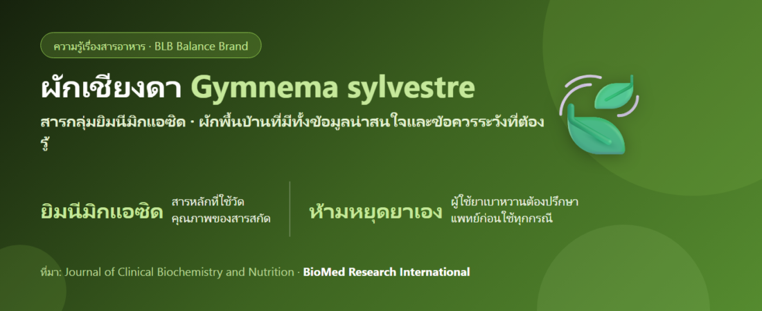 ผักเชียงดา (Gymnema) คืออะไร? สมุนไพรที่ทำให้ลิ้นไม่รับรสหวาน และสิ่งที่งานวิจัยบอกจริง ๆ