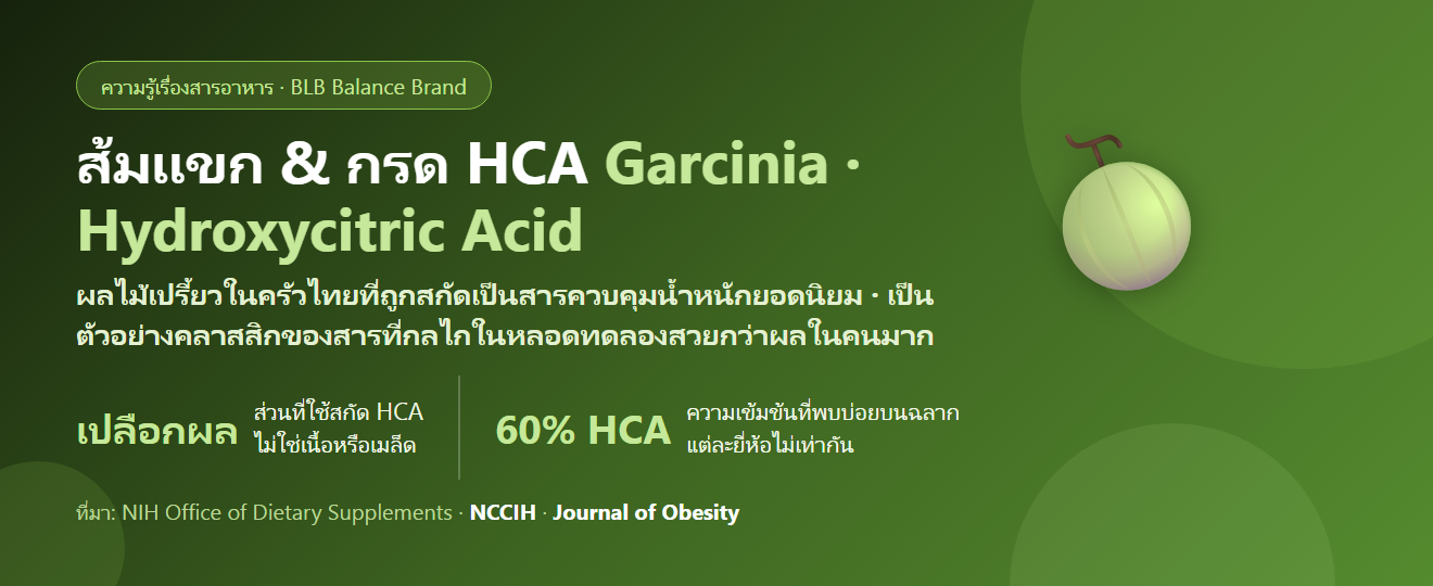 ส้มแขก (Garcinia) กับกรด HCA คืออะไร? สารยอดฮิตบนฉลากที่งานวิจัยในคนให้ผลไม่ชัด