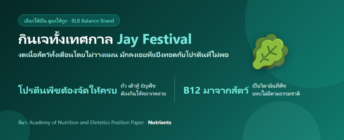 กินเจทั้งเทศกาล ควรได้สารอาหารอะไรบ้าง? เลี่ยงกับดักแป้งทอดและโปรตีนที่หายไป