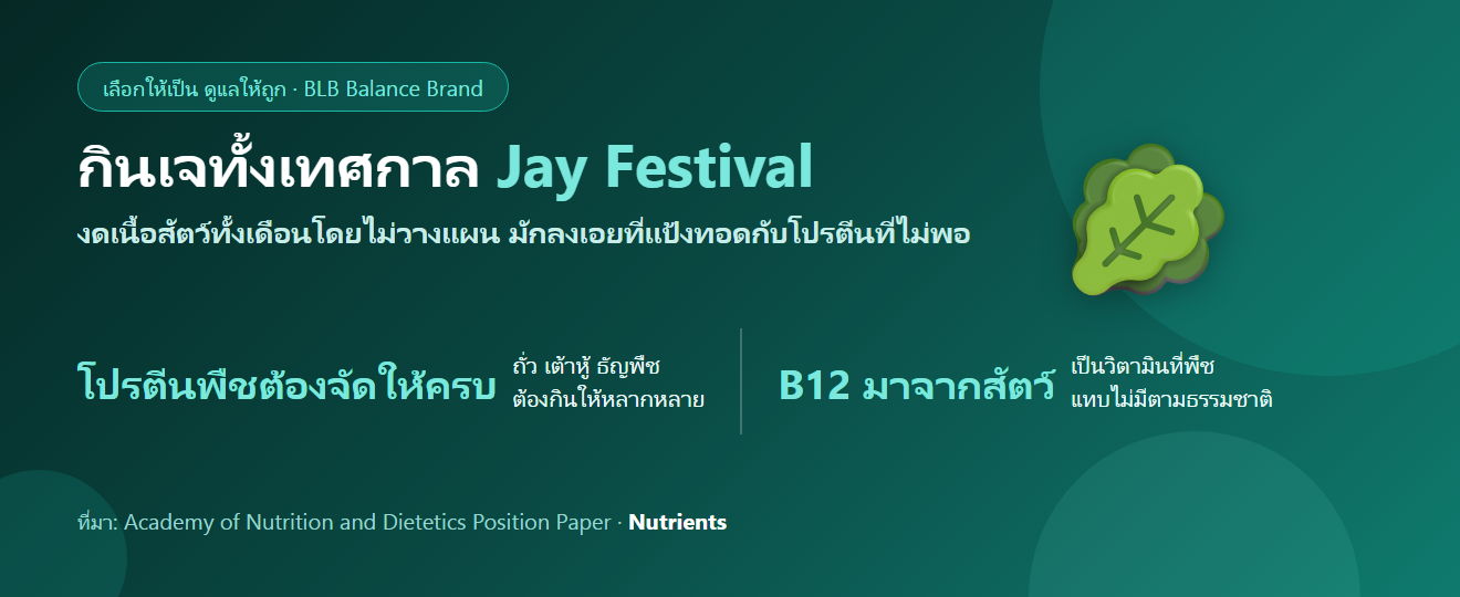 กินเจทั้งเทศกาล ควรได้สารอาหารอะไรบ้าง? เลี่ยงกับดักแป้งทอดและโปรตีนที่หายไป