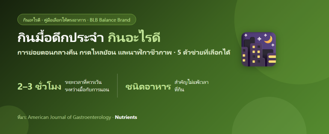 กินมื้อดึกเป็นประจำ ท้องอืด นอนไม่สบาย กินอะไรดี? ปรับมื้อดึกให้ร่างกายรับไหว