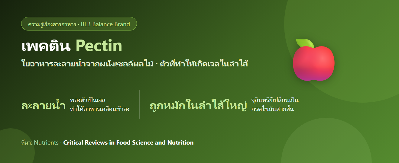 เพคติน (Pectin) คืออะไร? ใยอาหารที่ทำให้แยมเซ็ตตัว กับบทบาทในลำไส้