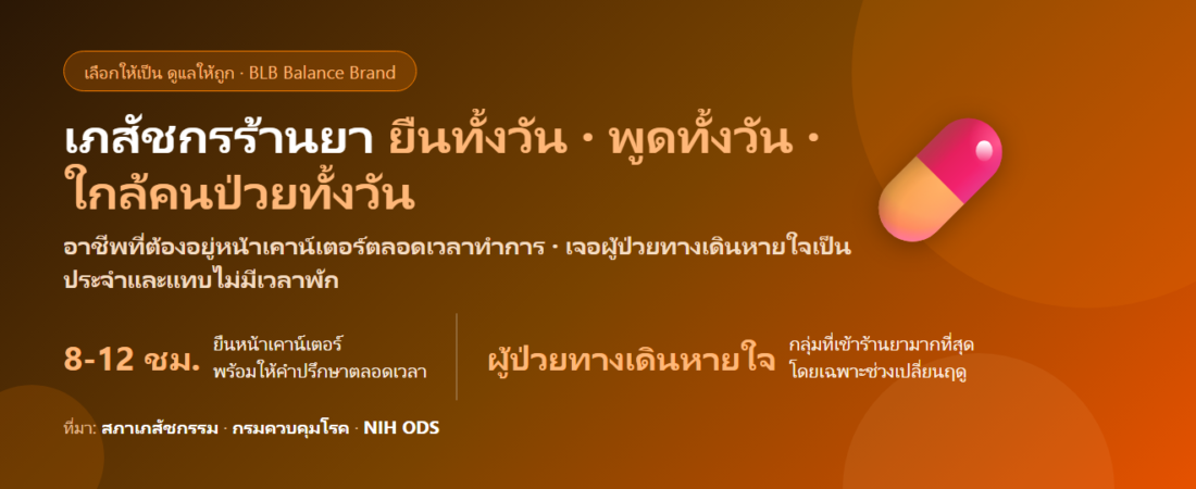 เภสัชกรร้านยา ยืนทั้งวัน เจอคนป่วยทั้งวัน กินอะไรดี? ดูแลภูมิคุ้มกันและเสียงที่ต้องใช้ตลอดเวลา
