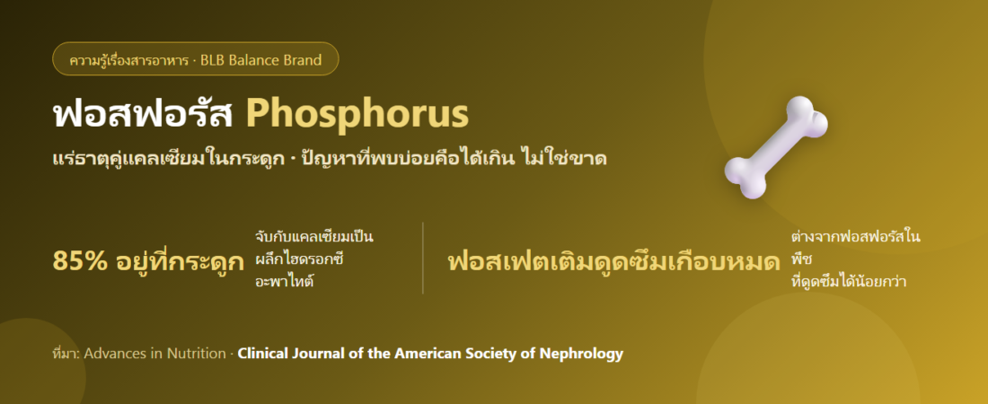 ฟอสฟอรัส (Phosphorus) คืออะไร? แร่ธาตุอันดับสองในร่างกายที่คนมักได้เกิน ไม่ใช่ขาด