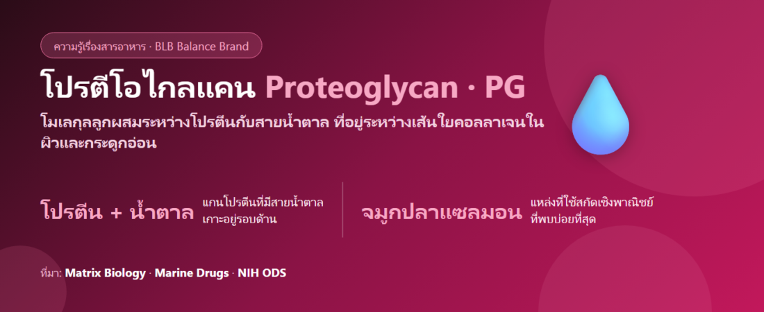 โปรตีโอไกลแคน (Proteoglycan) คืออะไร? โมเลกุลอุ้มน้ำในผิวและกระดูกอ่อนที่ต้องอ่านให้ครบ