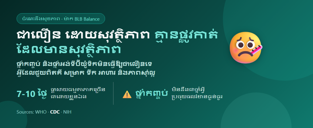 ចង់ជាលឿន? ថ្នាំកញ្ចប់ និងថ្នាំអង់ទីប៊ីយ៉ូទិកមិនមែនជាចម្លើយ — វិធីស្តារកម្លាំងដោយសុវត្ថិភាព
