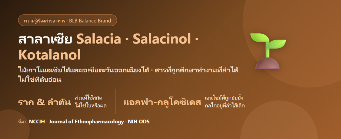 สาลาเซีย (Salacia) คืออะไร? สมุนไพรที่ถูกอ้างเรื่องน้ำตาล และสิ่งที่ต้องอ่านให้ครบ