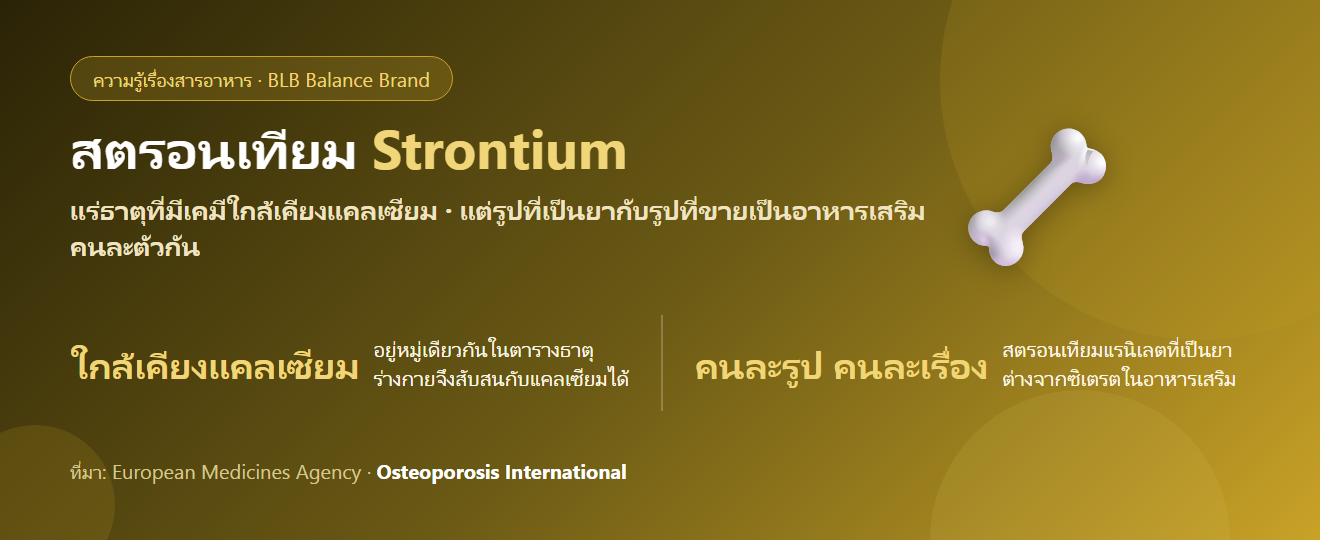 สตรอนเทียม (Strontium) คืออะไร? แร่ธาตุที่คนสับสนระหว่างรูปยากับรูปอาหารเสริม