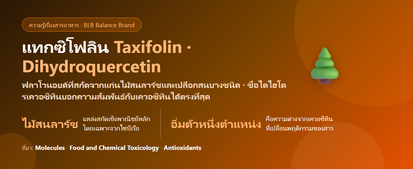 แทกซิโฟลิน (Taxifolin) คืออะไร? ไดไฮโดรเควอซิทินจากไม้สนไซบีเรียที่ไม่ใช่เควอซิทิน